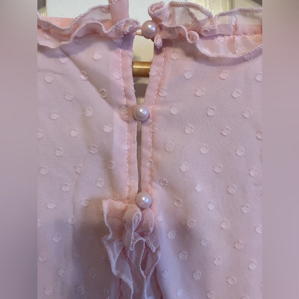 Pink Ruffle Mini Dress - Picture 5 of 7